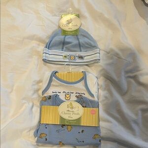 Disney Classic Pooh Infant Set in Soft Blue